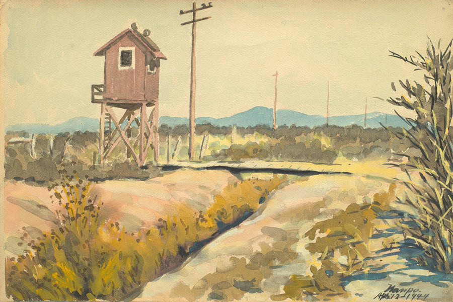 Under the Guard Tower: The Watercolors of Chikaji Kawakami